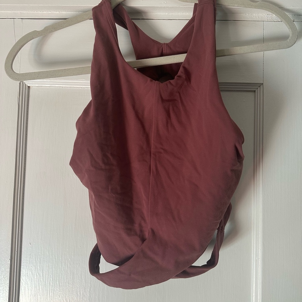 Athleta Mauve-Rose Racerback Crop